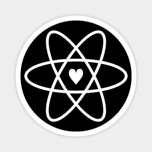 Atomic Symbol + Heart Magnet